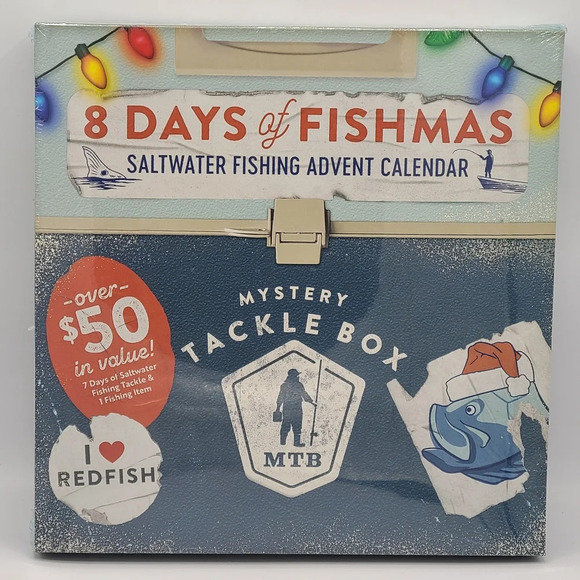 Catch Co. 8 Days of Fishmas Saltwater Fishing Advent Calendar Mystery Tackle Box - Picture 1 of 9